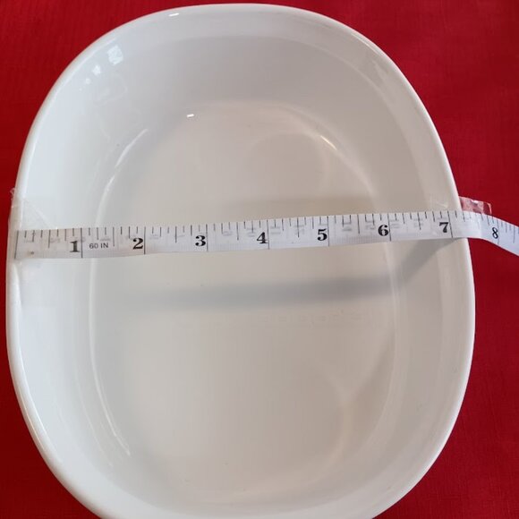 Two Corning ware French White Casserole Ovenware Dishes, F-6-B & F 12B - No lids - Picture 6 of 10